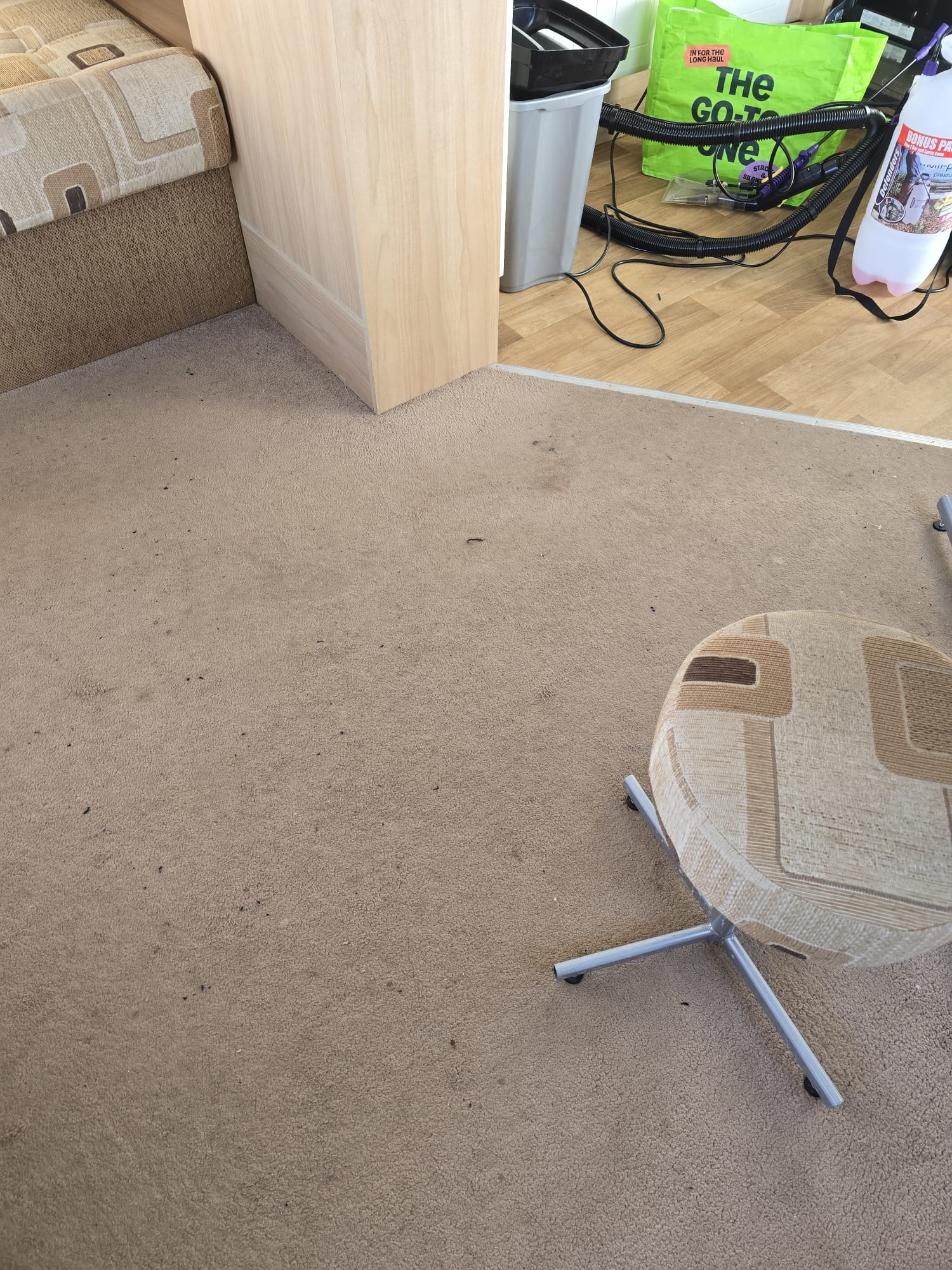 Stained carpet before cleaning service in Doncaster