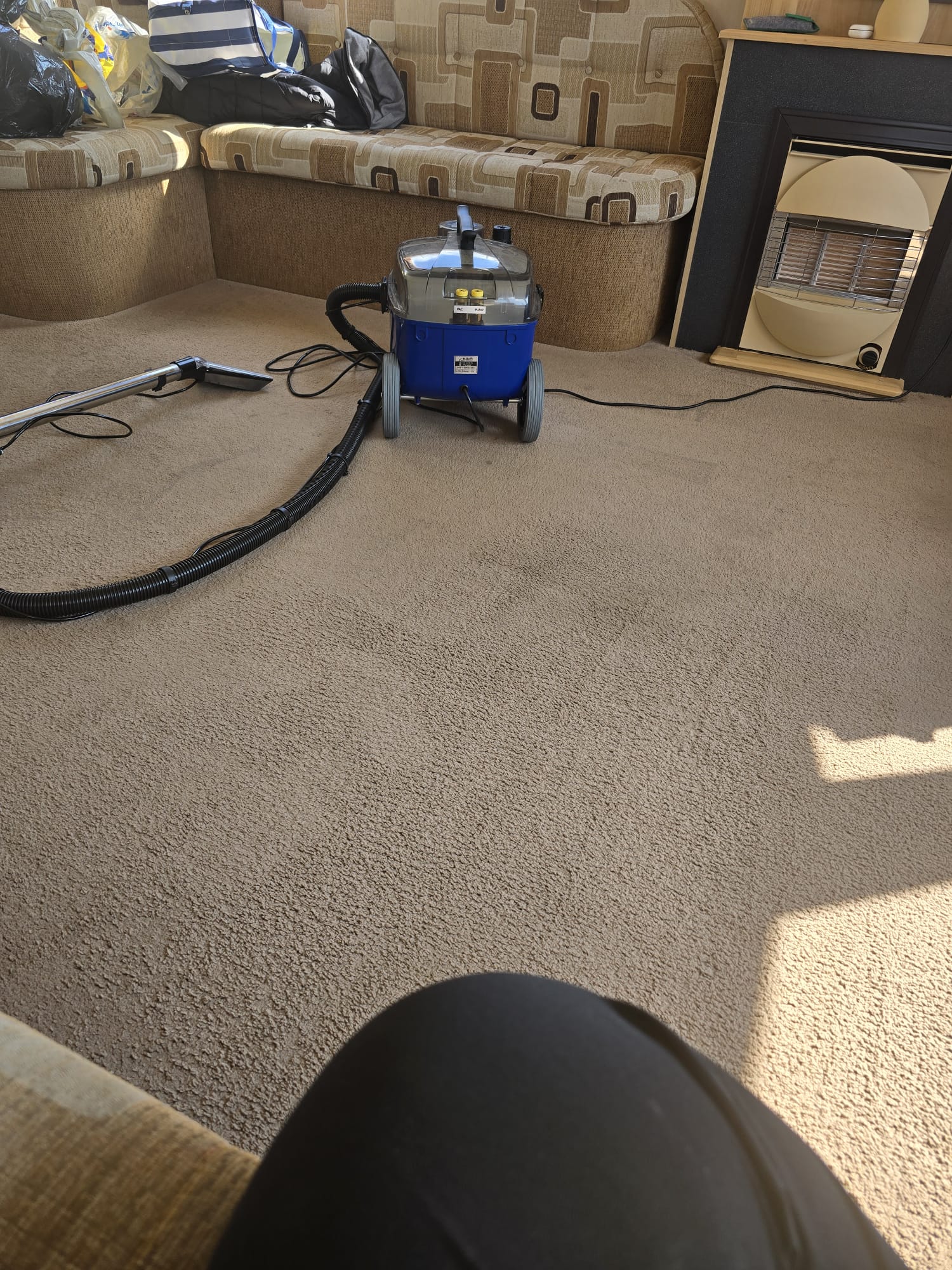 Fresh clean carpet after deep cleaning service